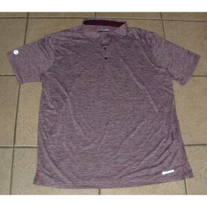 HOLLOWAY Wine Space Dye Mens Sz XL Athletic COOLCORE Quick Dry Polo Shirt NEW